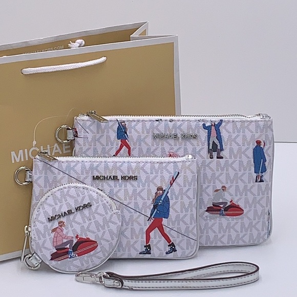 MICHAEL KORS JET SET GIRLS MULTIFUNCTIONAL WRISTLET TRIO BRIGHT WHITE MULTI - Picture 15 of 16